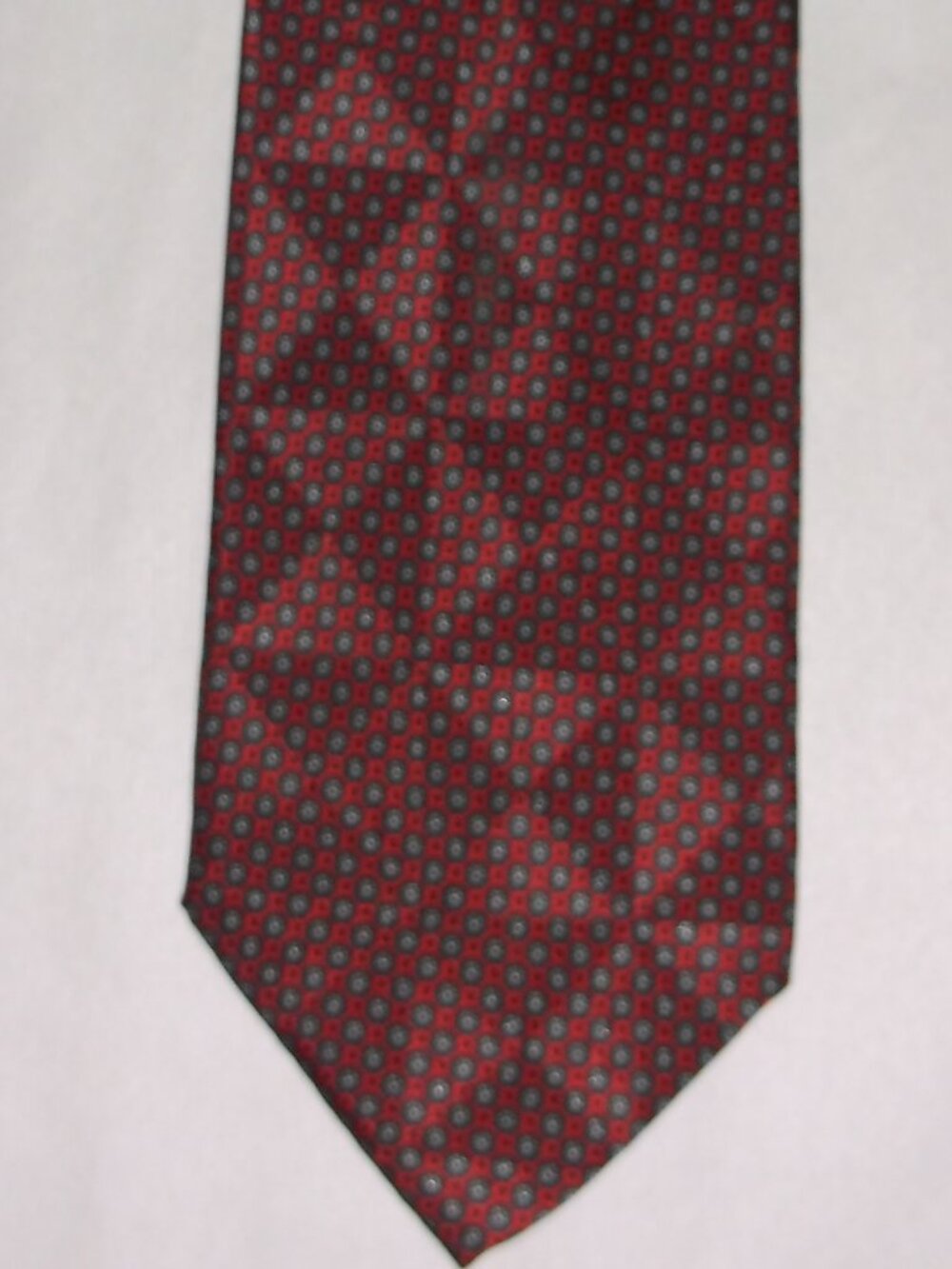 Fratelli Moda 100% Silk Handmade Italy Tie – Red Geometric